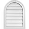 Ekena Millwork Round Top Surface Mount PVC Gable Vent w/ 2"W x 1-1/2"P Brickmould Frame, 18"W x 24"H GVPRT18X2402SN - alternate 1